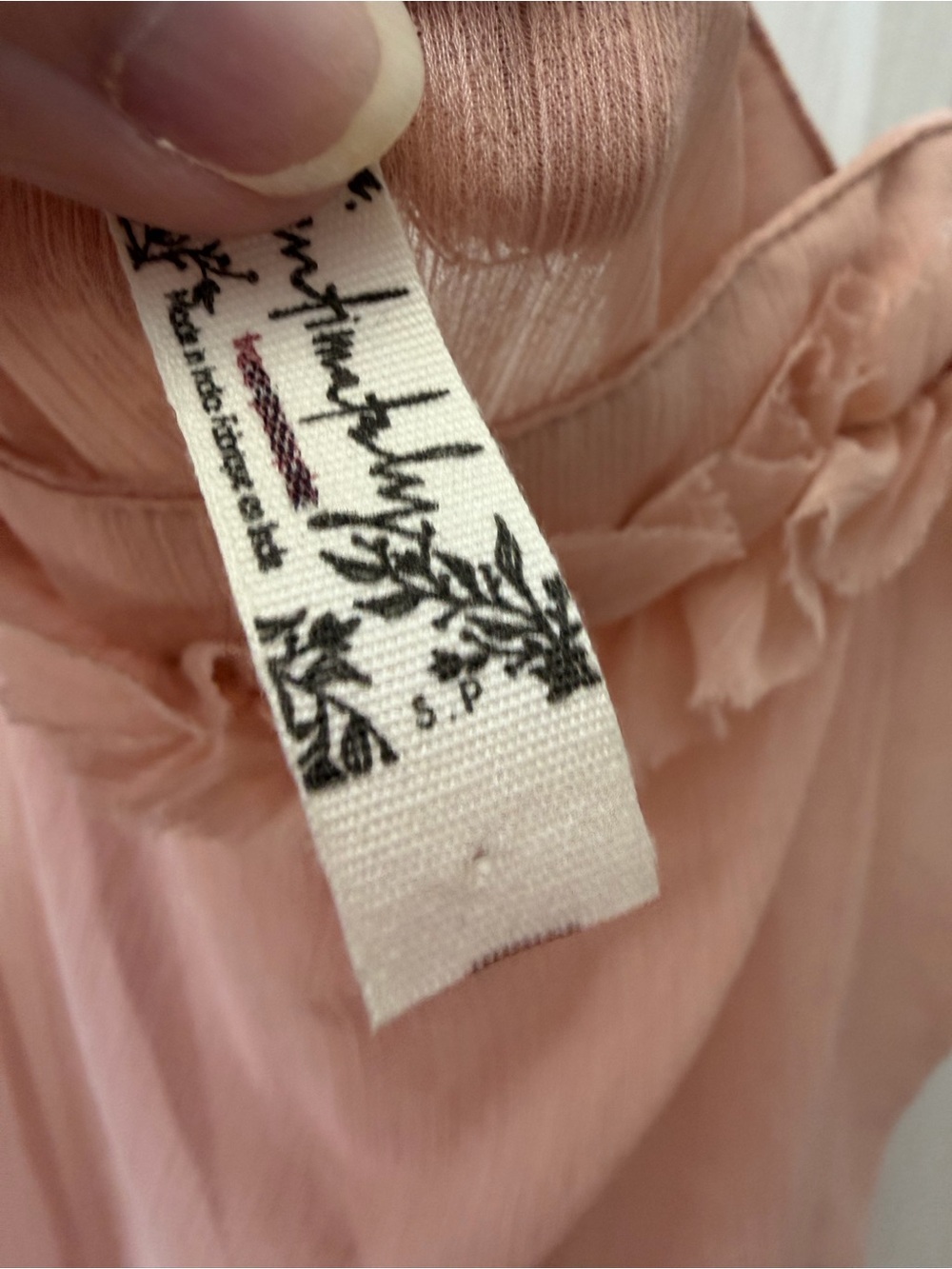 Intimately Free People Dusty Pink Lace Ruffle Tiered Maxi Slip Dress Size Small - Picture 4 of 7
